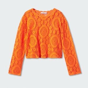 Mango Orange crochet Top